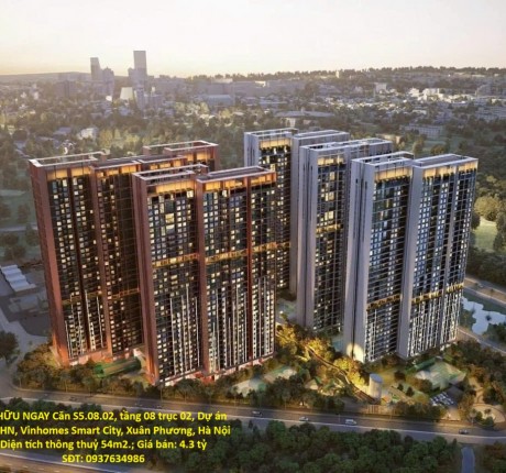 SỞ HỮU NGAY Căn S5.08.02, tầng 08 trục 02, Dự án LumiHN, Vinhomes Smart City, Xuân Phương, Hà Nội
