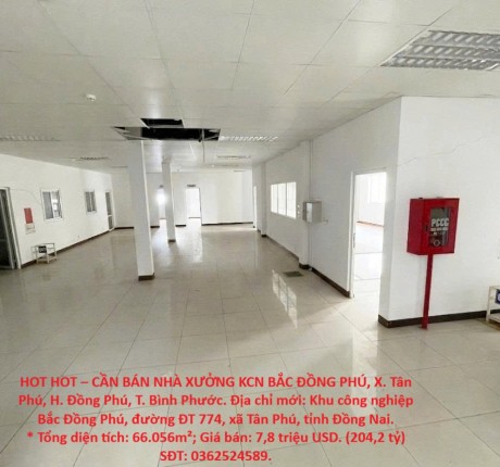 HOT HOT – CẦN BÁN NHÀ XƯỞNG KCN BẮC ĐỒNG PHÚ, X. Tân Phú, H. Đồng Phú, T. Bình Phước