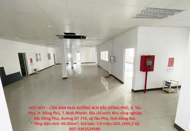 HOT HOT – CẦN BÁN NHÀ XƯỞNG KCN BẮC ĐỒNG PHÚ, X. Tân Phú, H. Đồng Phú, T. Bình Phước