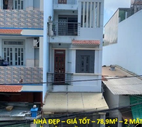 NHÀ ĐẸP – GIÁ TỐT – 78,9M² – 2 MẶT TIỀN HẺM – GẦN AEON TÂN PHÚ – P. bình hưng hòa, Q. bình tân,TP.HCM