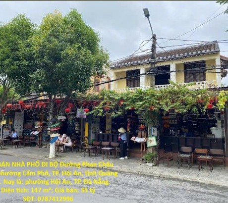 CẦN BÁN NHÀ PHỐ ĐI BỘ PHAN CHÂU TRINH – 147M² – MT 8M – 3PN – P.CẨM PHÔ, TP.HỘI AN, Quảng Nam