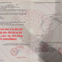 CHÍNH CHỦ Bán 3 lô đất thổ cư 2 mặt tiền liền kề tại Xã Mê Linh, Lâm Hà, Lâm Đồng