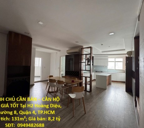 CHÍNH CHỦ CẦN BÁN – CĂN HỘ ĐẸP - GIÁ TỐT Tại H2 Hoàng Diệu, Phường 8, Quận 4, TP.HCM