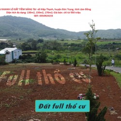 LÔ ĐẤT VỊ TRÍ ĐẸP- ĐẦU TƯ LÀ SINH LỜI CẦN BÁN NHANH LÔ ĐẤT TIỀM NĂNG TẠI huyện Đức Trọng,  Lâm Đồng