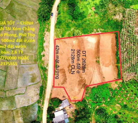 ĐẤT ĐẸP – GIÁ TỐT – CHÍNH CHỦ CẦN BÁN TẠI Xóm Chằng Ngoài, Xã Cao Phong, Phú Thọ