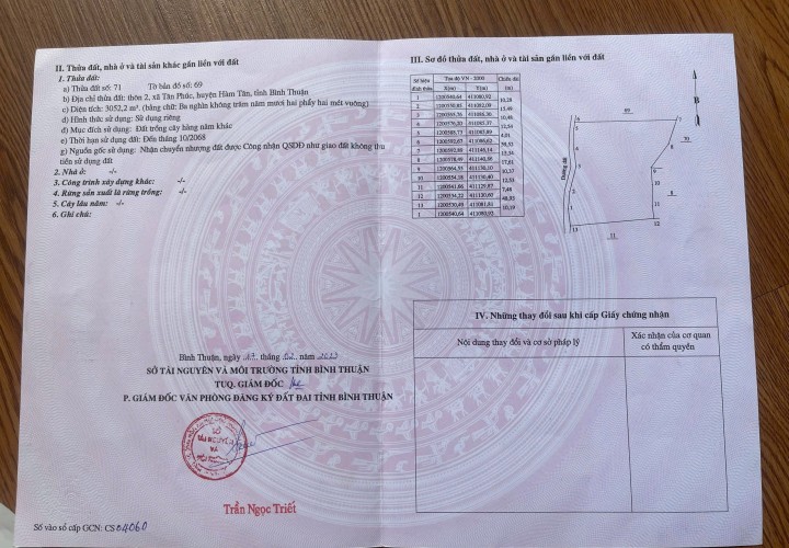 ĐẤT ĐẸP – GIÁ ĐẦU TƯ  –CHÍNH CHỦ BÁN 2 LÔ ĐẤT Tại QLA, Xã Tân Phúc, Huyện Hàm Tân, Bình Thuận