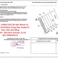 GIÁ TỐT - CHÍNH CHỦ Cần Bán Nhanh Lô Đất  Vị Trí Tại Huyện Di Linh, Tỉnh Lâm Đồng