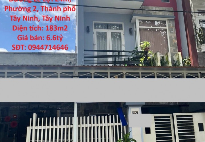 NHÀ ĐẸP – GIÁ TỐT  – CHÍNH CHỦ CẦN BÁN 2 NHÀ Liền Kề Mặt Tiền Đường 24m,P.2  Trung Tâm TP Tây Ninh