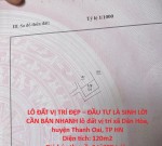 LÔ ĐẤT VỊ TRÍ ĐẸP – ĐẦU TƯ LÀ SINH LỜI CẦN BÁN NHANH lô đất vị trí tại huyện Thanh Oai, TP HN