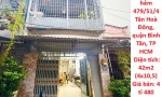 GIÁ TỐT - CẦN BÁN NHANH Căn Nhà hẻm 479/51/4 Tân Hoà Đông, quận Bình Tân, TP HCM