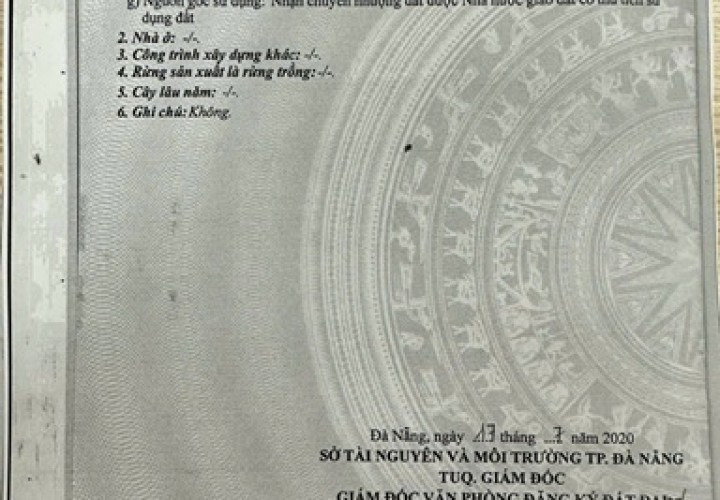 ĐẤT ĐẸP – GIÁ TỐT – CHÍNH CHỦ CẦN BÁN TẠI Đường Hoàng Thiều Hoa, Ngũ Hành Sơn, Đà Nẵng