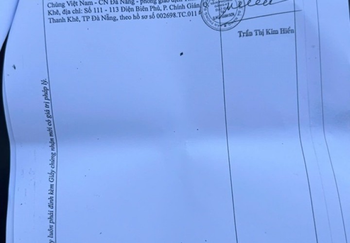 ĐẤT ĐẸP – GIÁ TỐT – CHÍNH CHỦ CẦN BÁN TẠI Đường Hoàng Thiều Hoa, Ngũ Hành Sơn, Đà Nẵng