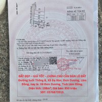 ĐẤT ĐẸP – GIÁ TỐT – CHÍNH CHỦ CẦN BÁN LÔ ĐẤT Đường Suối Thông B, Xã Đạ Ròn, Đơn Dương, Lâm Đồng