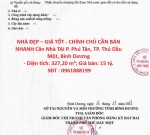 NHÀ ĐẸP – GIÁ TỐT - CHÍNH CHỦ CẦN BÁN NHANH Căn Nhà TẠI P. Phú Tân, TP. Thủ Dầu Một, Bình Dương