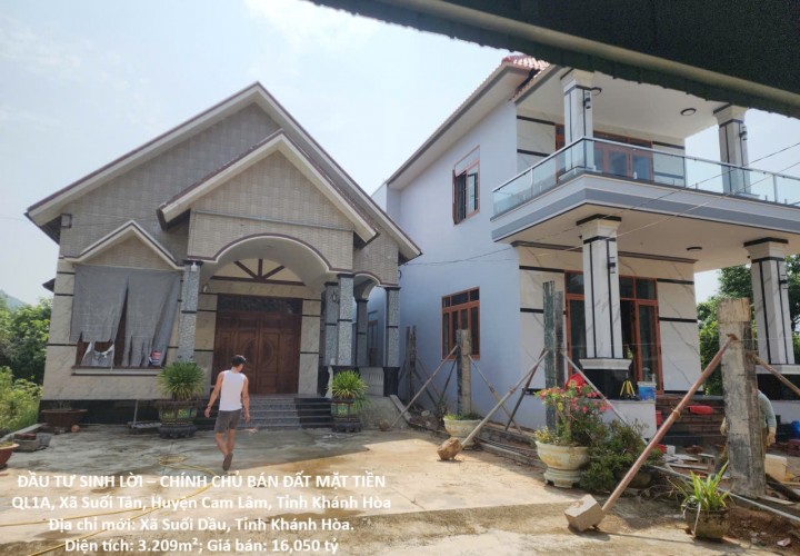 ĐẦU TƯ SINH LỜI – CHÍNH CHỦ BÁN ĐẤT MẶT TIỀN QL1A, Xã Suối Tân, Huyện Cam Lâm, Tỉnh Khánh Hòa