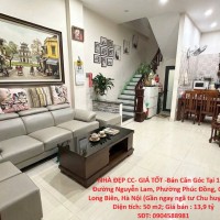 NHÀ ĐẸP CC- GIÁ TỐT -Bán Căn Góc Tại 114, Đường Nguyễn Lam, Phường Phúc Đồng, Quận Long Biên, Hà Nội (Gần ngay ngã tư Chu huy Mân)