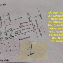 ĐẤT ĐẸP – GIÁ TỐT – CẦN BÁN NHANH CÁC LÔ ĐẤT LIỀN KỀ, PHƯỜNG Bình Hưng Hòa, QUẬN Bình Tân, TP.HCM