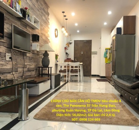 CHÍNH CHỦ BÁN CĂN HỘ TMDV tiêu chuẩn 4 sao, The Panorama TP Đà Lạt, 37 Trần Hưng Đạo, P.Xuân Hương.