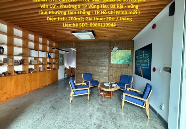 CHÍNH CHỦ Cần CHO THUÊ MẶT BẰNG Số 80 Nguyễn Văn Cừ - Phường 9 TP Vũng Tàu, Bà Rịa - Vũng Tàu
