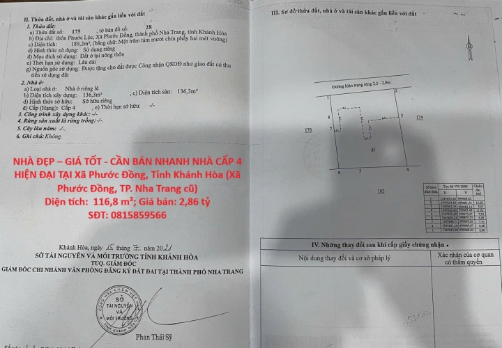 NHÀ ĐẸP – GIÁ TỐT - CẦN BÁN NHANH NHÀ CẤP 4 HIỆN ĐẠI TẠI Phước Đồng, TP. Nha Trang, Khánh Hòa