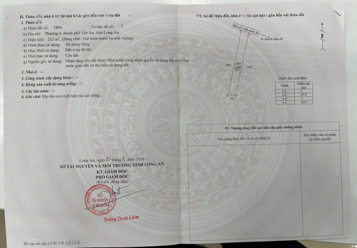CHÍNH CHỦ CẦN BÁN NHANH 2 LÔ ĐẤT LIỀN KỀ ĐẸP – Phường 6 -  Thành Phố TÂN AN, LONG AN