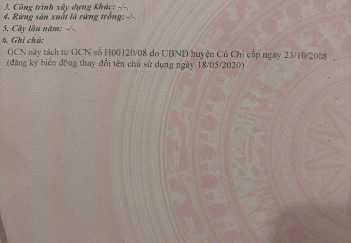 NHÀ ĐẸP – GIÁ TỐT – CẦN BÁN NHANH NHÀ TẠI Ấp Chợ, Xã Phước Thạnh, Huyện Củ Chi, TP.HCM
