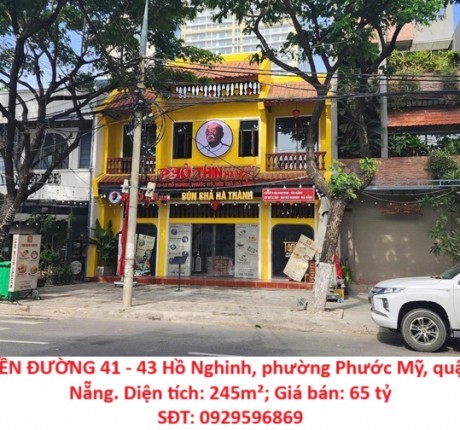 BÁN NHÀ MẶT TIỀN ĐƯỜNG HỒ NGHINH, TP Đà Nẵng - VỊ TRÍ VÀNG, KINH DOANH ĐẮC ĐỊA