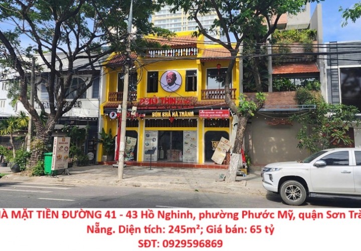 BÁN NHÀ MẶT TIỀN ĐƯỜNG HỒ NGHINH, TP Đà Nẵng -  VỊ TRÍ VÀNG, KINH DOANH ĐẮC ĐỊA