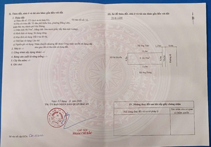 Chính Chủ Cần Bán 2 Căn Nhà Mặt Tiền Đường Kiều Sơn, Phường Đằng Lâm, Quận Hải An - Hải Phòng