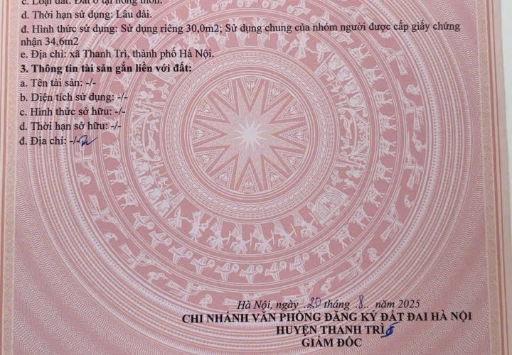 NHÀ ĐẸP – GIÁ TỐT –CHÍNH CHỦ CẦN BÁN NHÀ Tại ngõ 373/1 đường Ngọc Hồi, TT Văn Điển, Thanh Trì, Hà Nội