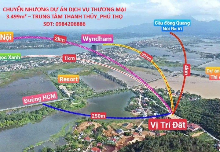 CHUYỂN NHƯỢNG DỰ ÁN DỊCH VỤ THƯƠNG MẠI 3.499m² – TRUNG TÂM THANH THỦY_PHÚ THỌ