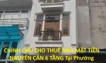 CHÍNH CHỦ CHO THUÊ NHÀ MẶT TIỀN NGUYÊN CĂN 6 TẦNG Tại Phường Phúc Xá,Ba Đình,Hà Nội