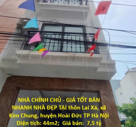 NHÀ CHÍNH CHỦ - GIÁ TỐT BÁN NHANH NHÀ ĐẸP TẠI huyện Hoài Đức TP Hà Nội
