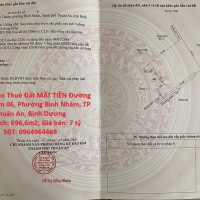 Bán Và Cho Thuê Đất MẶT TIỀN Đường Bình Nhâm 06, Phường Bình Nhâm, TP Thuận An, Bình Dương