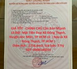 GIÁ TỐT - CHÍNH CHỦ Cần Bán Nhanh  Lô Đất  Mặt Tiền Đẹp  Vị Trí Tại Huyện Hóc Môn, TP HCM