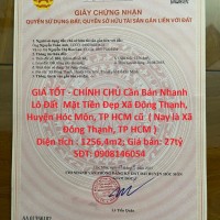 GIÁ TỐT - CHÍNH CHỦ Cần Bán Nhanh  Lô Đất  Mặt Tiền Đẹp  Vị Trí Tại Huyện Hóc Môn, TP HCM
