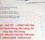 ĐẤT ĐẸP – GIÁ TỐT  – CHÍNH CHỦ CẦN BÁN TẠI Thạnh Phong, Yên Luông, Gò Công Tây, Tiền Giang