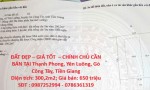ĐẤT ĐẸP – GIÁ TỐT  – CHÍNH CHỦ CẦN BÁN TẠI Thạnh Phong, Yên Luông, Gò Công Tây, Tiền Giang