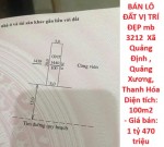 ĐẤT ĐẸP – GIÁ ĐẦU TƯ  -CẦN BÁN LÔ ĐẤT VỊ TRÍ ĐẸP mb 3212  Xã Quảng Định , Quảng Xương, Thanh Hóa