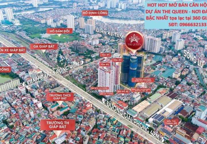 HOT HOT MỞ BÁN CĂN HỘ CAO CẤP DỰ ÁN THE QUEEN - NƠI ĐÁNG SỐNG BẬC NHẤT tọa lạc tại 360 GIẢI PHÓNG