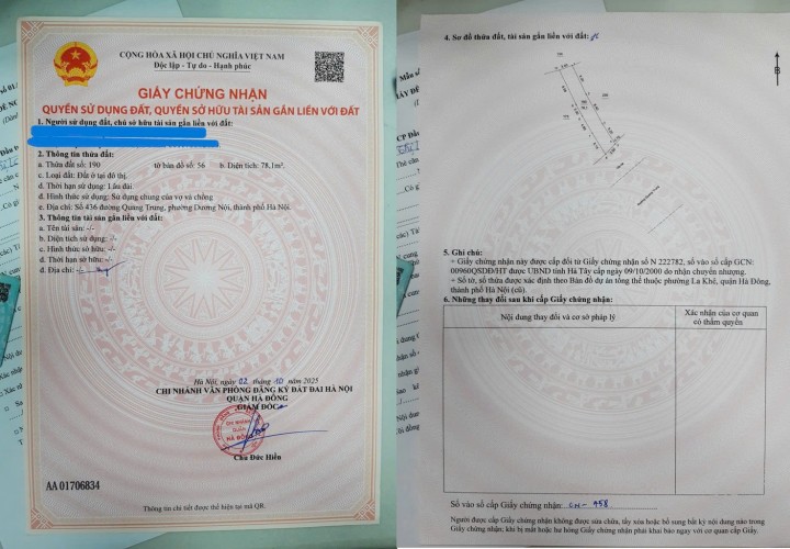 NHÀ ĐẸP - GIÁ TỐT - CHÍNH CHỦ Bán Nhà Mặt Tiền Đẹp Tại 436 Quang Trung, La Khê, Hà đông, Hà Nội