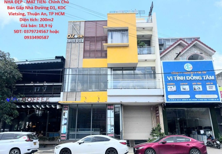 NHÀ ĐẸP - MẶT TIỀN- Chính Chủ Bán Gấp Nhà Đường D1, KDC Vietsing, Thuận An, TP HCM