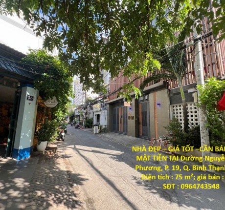 NHÀ ĐẸP – GIÁ TỐT –CẦN BÁN NHÀ 2 MẶT TIỀN TẠI Đường Nguyễn Ngọc Phương, P. 19, Q. Bình Thạnh, HCM