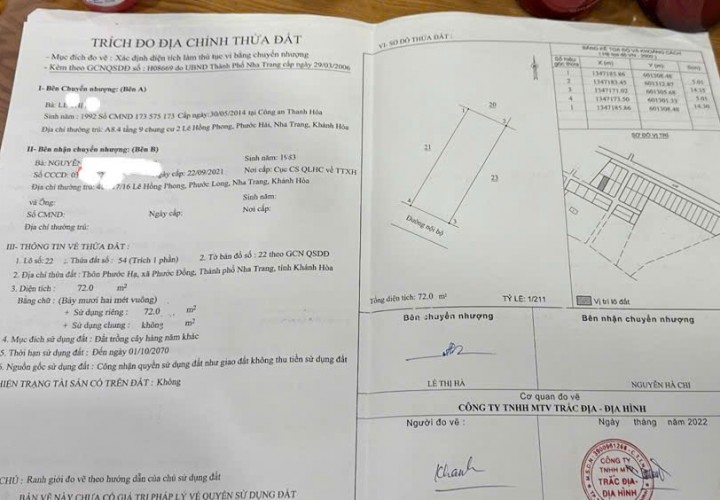 NHÀ ĐẸP - GIÁ TỐT - CHÍNH CHỦ CẦN BÁN NHANH CĂN NHÀ Phước Hạ, xã Phước Đồng, TP Nha Trang, Khánh Hòa