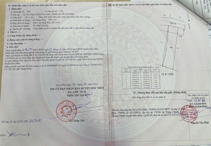 CHÍNH CHỦ CẦN BÁN NHÀ XƯỞNG TẠI Mặt Tiền Đường Lê Thị Lơ, Xã Tân Hiệp, Hóc Môn, HCM