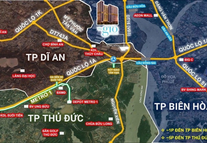 VỊ TRÍ ĐẸP - GIÁ TỐT - BÁN NHANH DỰ ÁN CĂN HỘ THE GIÓ RIVERSIDE - Phường Đông Hoà - HCM mới