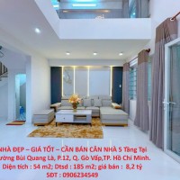 NHÀ ĐẸP – GIÁ TỐT – CẦN BÁN CĂN NHÀ 5 Tầng Tại Đường Bùi Quang Là, P.12, Q. Gò Vấp,TP. Hồ Chí Minh.