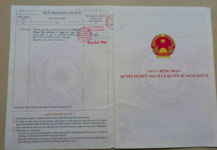 NHÀ VỊ TRÍ ĐẸP – GIÁ TỐT  – CHÍNH CHỦ BÁN NHÀ TẠI Phường 17 , Gò Vấp , HCM