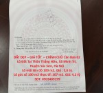 ĐẤT ĐẸP – GIÁ TỐT  – CHÍNH CHỦ Cần Bán 02 Lô Đất Tại Thôn Thắng Hữu, Xã Minh Trí, Huyện Sóc Sơn, Hà Nội