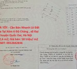 ĐẤT ĐẸP - GIÁ TỐT - Cần Bán Nhanh Lô Đất Vị Trí Đắc Địa Tại xã Đại Thành, huyện Quốc Oai, Hà Nội
